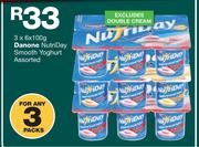 Danone NutriDay Smooth Yoghurt 3 x 6 x 100g