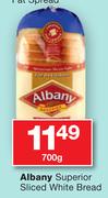 Albany Superior Sliced White Bread-700g