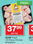 Goldie Fresh Chicken Braaipack -16-Piece Per Pack