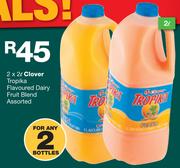 Clover Tropika Flavoured Dairy Fruit Blend-2 x 2Ltr