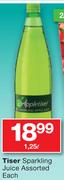 Tiser Sparkling Juice-1.25Ltr Each