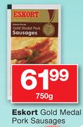 Eskort Gold Medal Pork Sausages-750g