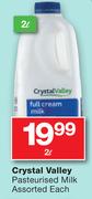 Crystal Valley Pasturised Milk-2Ltr Each