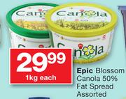 Epic Blossom Canola 50% Fat Spread-1kg Each
