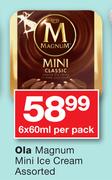 Ola Magnum Mini Ice Cream-6x60ml Per Pack