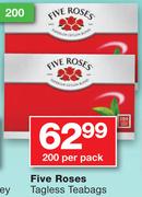 Five Roses Tagless Teabags-200 Per Pack
