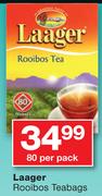Laager Rooibos Teabags-80 Per Pack