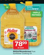 Helios/Housebrand Pure Sunflower Cooking Oil-5Ltr Each