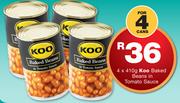 Too Baked Beans In Tomato Sauce-4 x 410g
