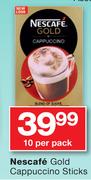 Nescafe Gold Cappuccino Sticks-10 Per Pack