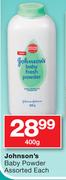 Johnson’s Baby Powder-400g Each