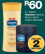 Vaseline Hand & Body Lotion/Cream-2x400ml