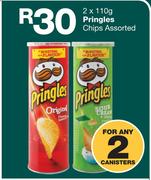Pringles Chips-2x110g Assorted