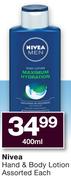 Nivea Hand & Body Lotion-400ml Each