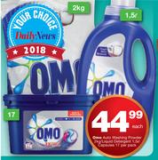 Omo Auto Washing Powder-2kg/Liquid Detergent-1.5Ltr/Capsules 17 Per Pack-Each