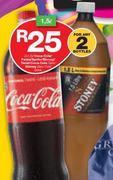 Coca Cola/Fanta/Sprite/Stoney/Twist/Coca Cola Zero/Stoney Zero Cold Drink-Any 2 x1.5Ltr