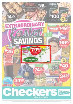 Checkers KwaZulu - Natal : Easter Specials (08 Apr - 22 Apr 2019), page 1