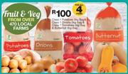 Class 1 Potatoes-3Kg & Class 1 Onions-3Kg & Class 1 Tomatoes-2Kg & Butternut-3Kg Bag-For All 4