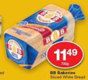 BB Bakeries Sliced White Bread-700g