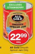 All Gold Smooth Apricot Jam Only-900g