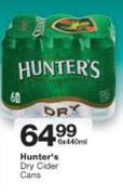 Hunter's Dry Cider Cans-6 x 440ml