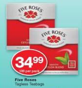 Five Roses Tagless Teabags-100 Per Pack