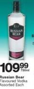 Russian Bear Flavoured Vodka Assorted-750ml Each