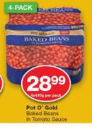 Pot O Gold Baked Beans In Tomato Sauce-4 x 110g Per Pack