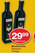 Monteverde Balsamic Vinegar-500ml Each