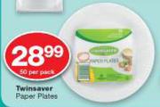 Twinsaver paper Plates-50 Per Pack
