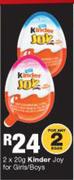 Kinder Joy For Girls/Boys-2 x 20g