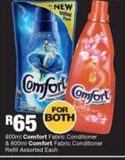 Comfort Fabric Conditioner-800ml & Comfort Fabric Conditioner Refill Assorted-800ml Both For
