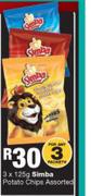 Simba Potato Chips Assorted-3 x 125g