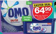 Omo Auto Washing Powder-3Kg/Capsules 24-Each