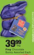 Frey Chocolate Bunny Assorted-55g Each