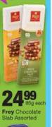 Frey Chocolate Slab Assorted-85g Each