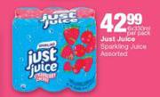 Just Juice Sparkling Juice Assorted-6 x 330 ml Per Pack