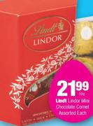 Lindt Lindor Mini Chocolate Cornet Assorted Each-50 g