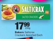 Bakers Salticrax Crackers Assorted Each-200 g
