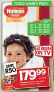 Huggies Gold Disposable Nappies Jumbo Pack-Per Pack