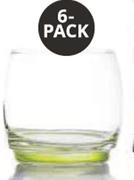 LAV 6 Pack Coral Andora Whisky Glasses-Per Pack