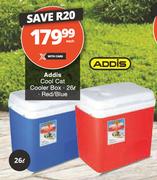 Addis 26Ltr Cool Cat Cooler Box In Red/Blue-Each