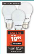 Lumaglo 9W CLA LED Globe