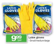 Latex Gloves Small/Medium/Large-Per Pair