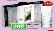 Halo Glasses 3-Pack Hi-Ball/Whisky