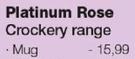 Platinum Rose Crockery Mug-Each