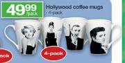 Hollywood 4-Pack Coffee Mugs
