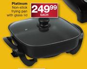  Platinum Non-Stick Frying Pan With Glass Lid