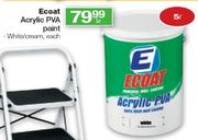 Ecoat Acrylic PVA Paint White/Cream-5L Each