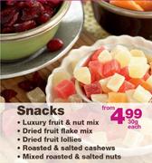 Snacks Luxury Fruit & Nut Mix-30g Each
